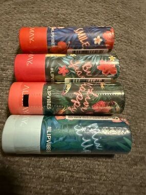 Almay Lip Vibes creme lipstick (4) new shea butter live happy smile, be fearless